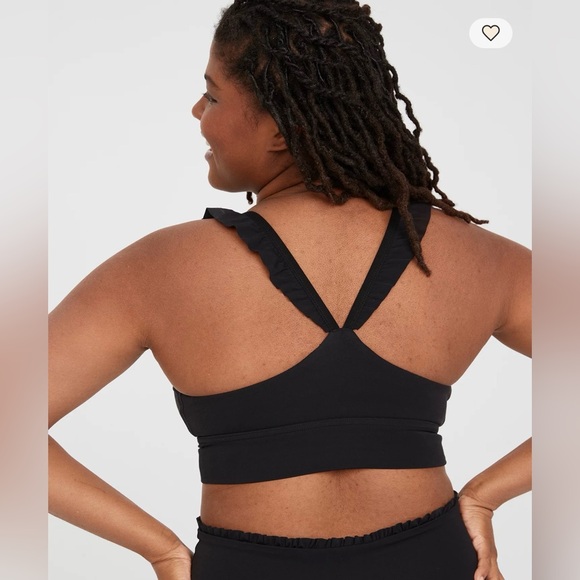OFFLINE By Aerie Real Me XTR Ruffle Strap Sports Bra Large - Picture 3 of 10